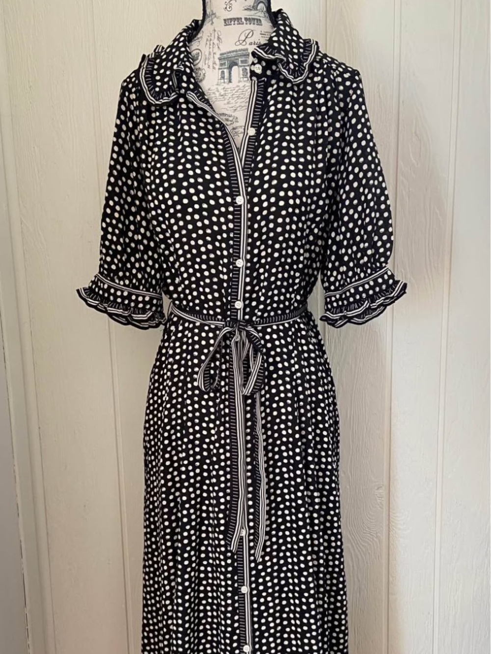 Max Studio Black and White Maxi Dress